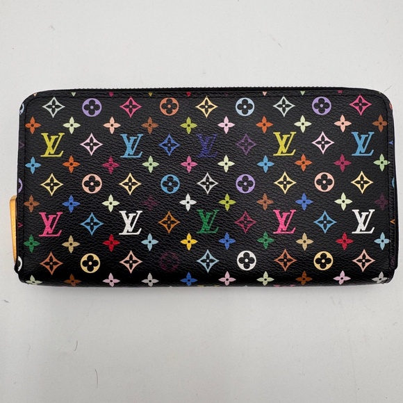 LOUIS VUITTON Monogram Multicolor Zippy wallet Black Grenade